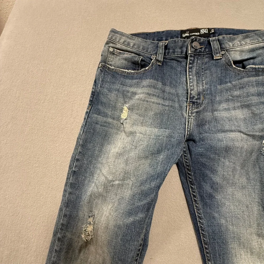 RSQ Seattle Denim Skinny Tapered Distressed Jeans Men‎ 30x32